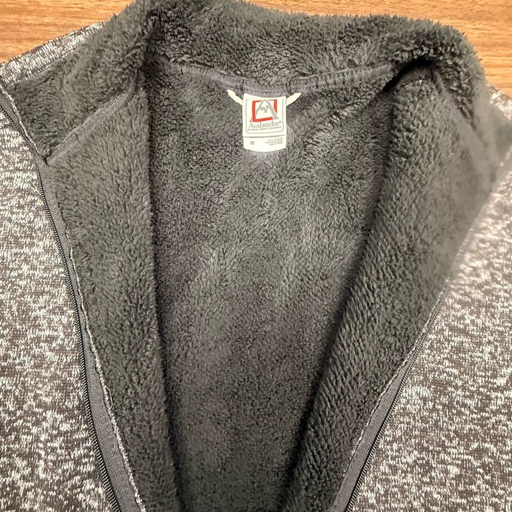 Avalanche Charcoal Fleece Jacket men’s size Medium - Picture 4 of 8